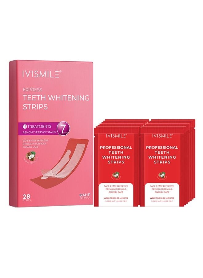 28 Pcs White Teeth Whitening Strips - Dentist Prepared Whitening Strips - Professional Teeth Whitening Strips - Reduce Teeth Sensitivity Whitening Strips