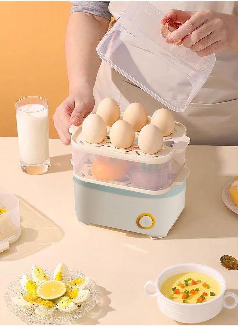 Electric Egg Cooker & Steamer - Multi-Function Rapid Boiler for Hard & Soft Boiled Eggs, Large Capacity, Auto Shut-Off, Kitchen Breakfast Make