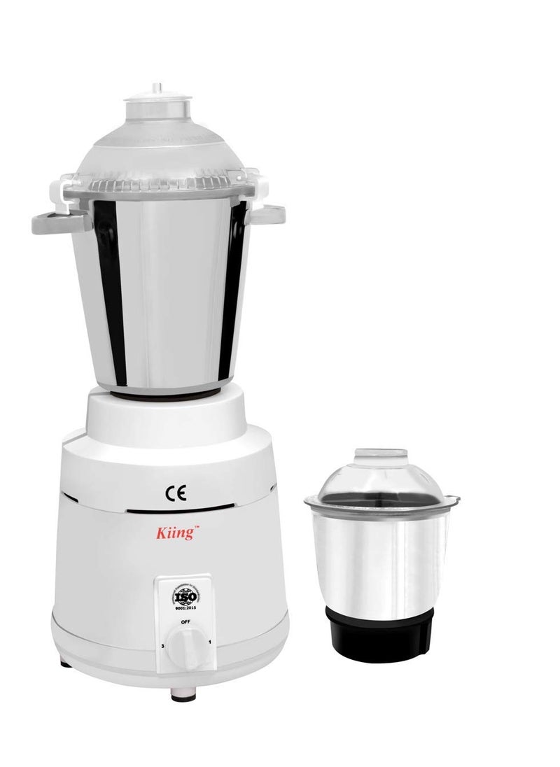 KIING Commercial Mixer Grinder Silver 1400 Watts