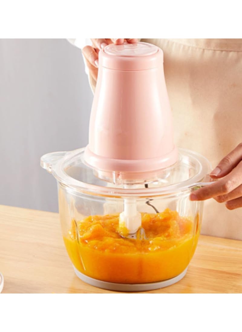 VBM ABS Electric Meat Mixer Grinders with Bowl for Heavy Kitchen Food Chopper Mixer Meat Vegetables Onion Slicer Garlic Slicer Dicer Food Processor Electric Chopper with 2L ABS Container