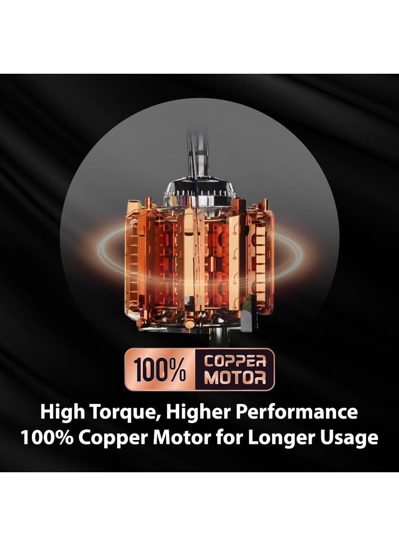Crompton Duroelite 1000 watts 3 jar Mixer Grinder 100 copper motor Ball bearing Metal jar base LED speed indicator Lid lock design Black and white
