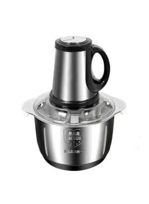 Drumil Meat Grinder Steel 3 LTR with Handle for Meat Vegetables Fruits and Nuts with 4 Sharp Blades