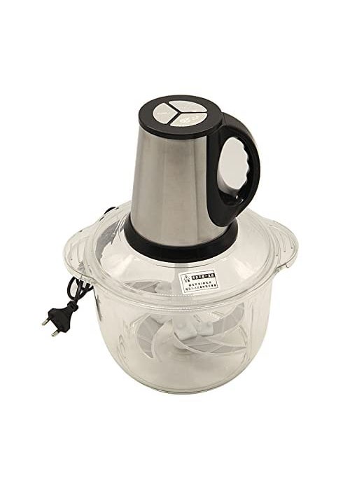 Verana 3 Speeds Glass Electric Meat Grinders with Glass Bowl for Kitchen Food Chopper Meat Vegetables Fruit and Nuts Blender Standard 2L250W