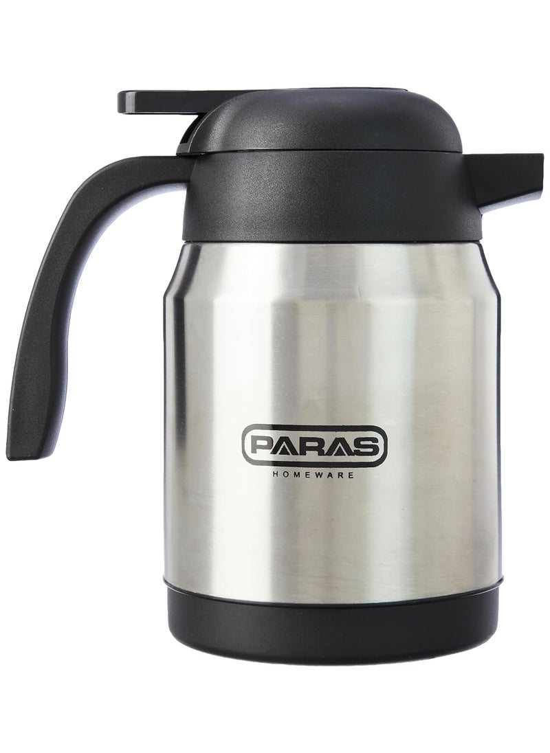 Paras Homeware Croma Insulated Steel Flask Insulated Tea Pot Kettle Thermos Water Jug Hot Cold LeakProof Lid Thermoware Food Grade Plastic High Grade Stainess Steel 1050 ML
