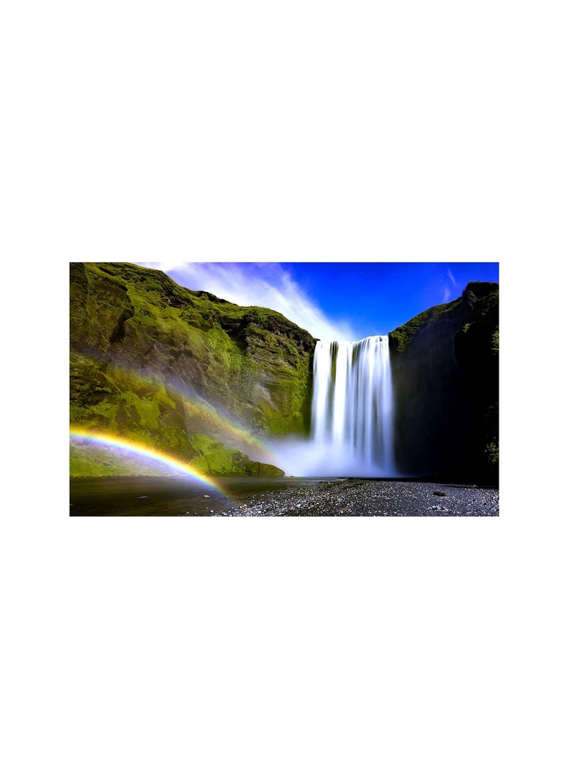 My D Square Vinyl Nature Poster Beautiful Waterfall Wall Art for Living Room Bedroom Size 24 x 36 Inch Self Adhesive