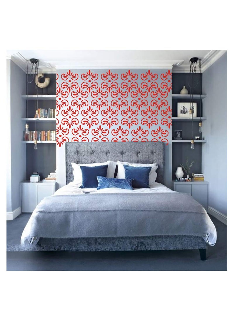 Kayra Decor Combo Damask and Marigold Wall Design Stencils for Wall Painting and Home Wall Decoration Suitable for Room Decor Craft and Wall Art 16 x 24inches Pack of 2 KHS245_KHS257