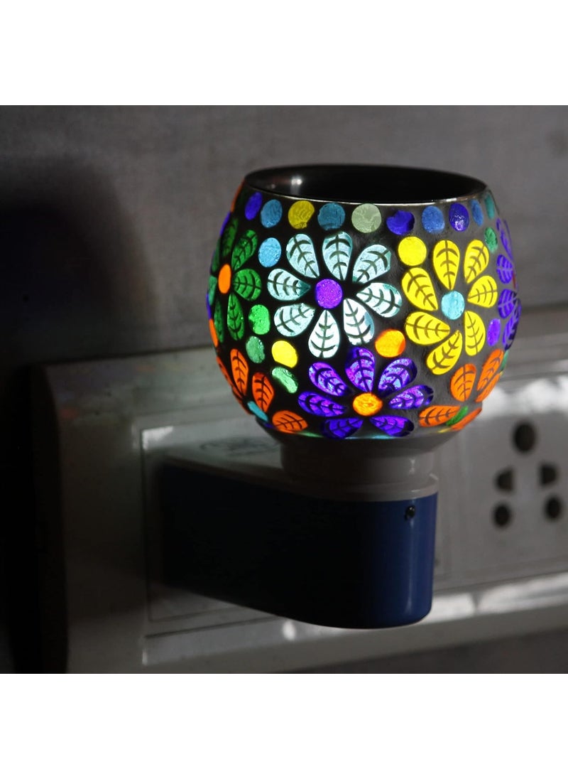 Brahmz Electric Kapoor Dani for Home Fragrance and Burning Camphor Plug in Diffuser for Fragrance and Aromatherapy Night Lamp
