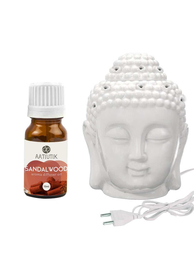 Aatiutik Ceramic Electric Tealight Diffuser for Home Fragrance Set of 2 Aromatherapy Oil Burner for Home Spa