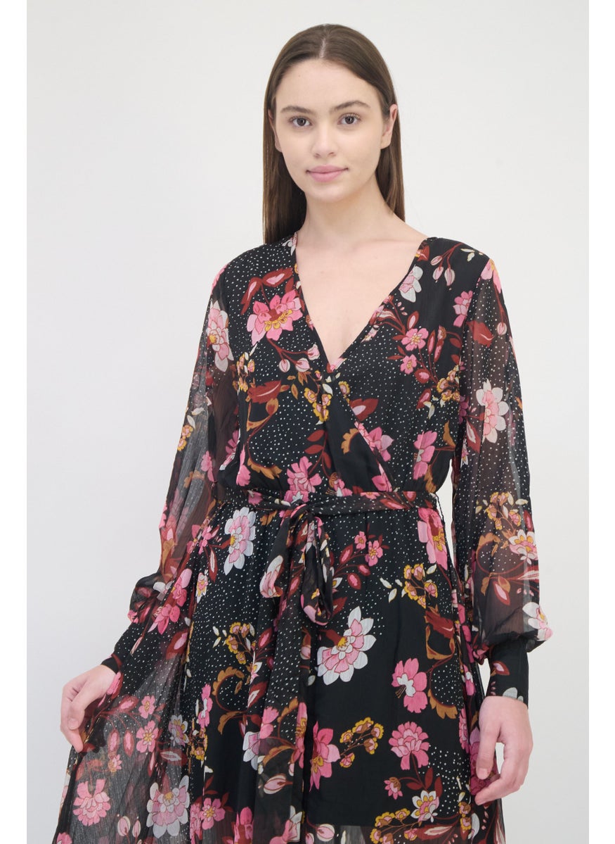 Women Floral Print Maxi Dress, Floral
