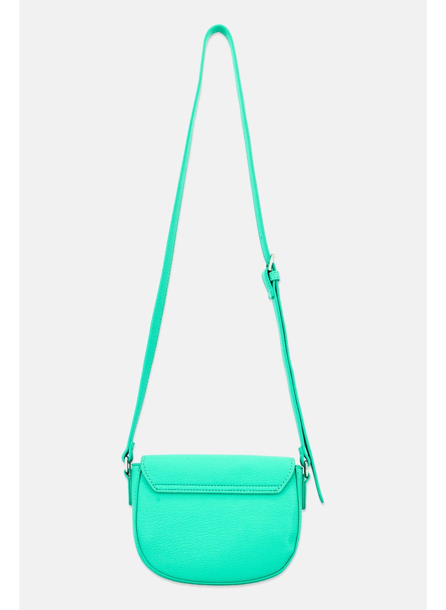 Women Brand Logo Crossbody Bag, Green