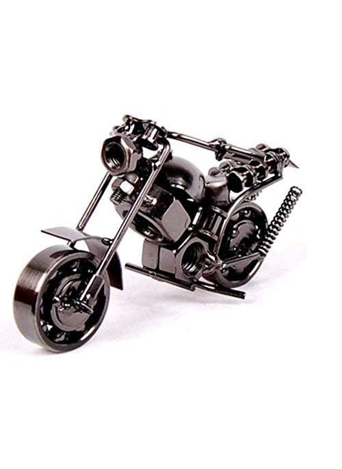 Happie Shopping Iron Mini Bike for Home Decor Decorative Showpiece Size 5 x 3 inches Color Silver