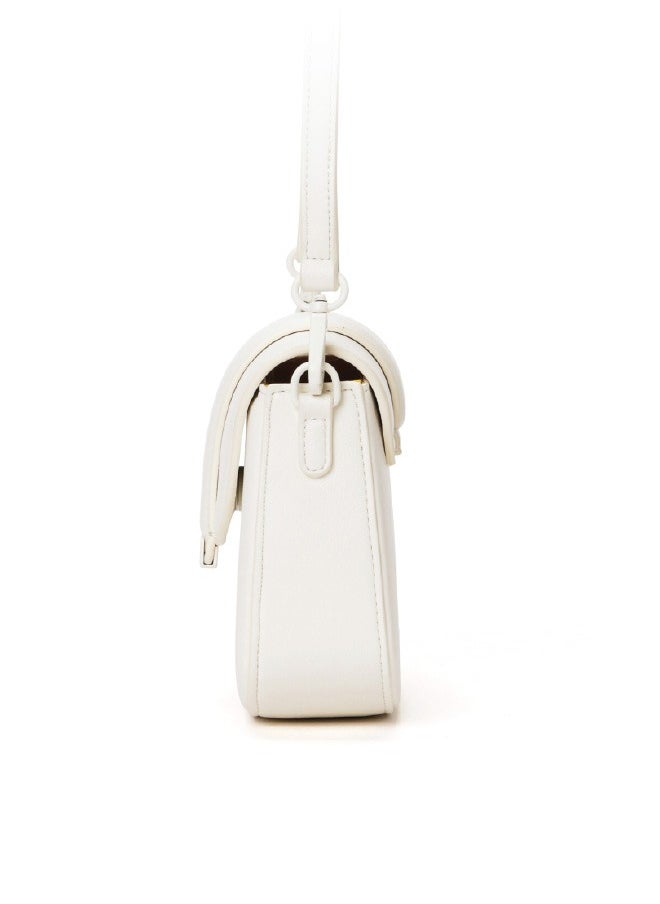 MOKOBARA The Serif Handbag Vegan Leather Top Handle Stylish Women Shoulder Bag Top Handle Purse (Oatmilk)
