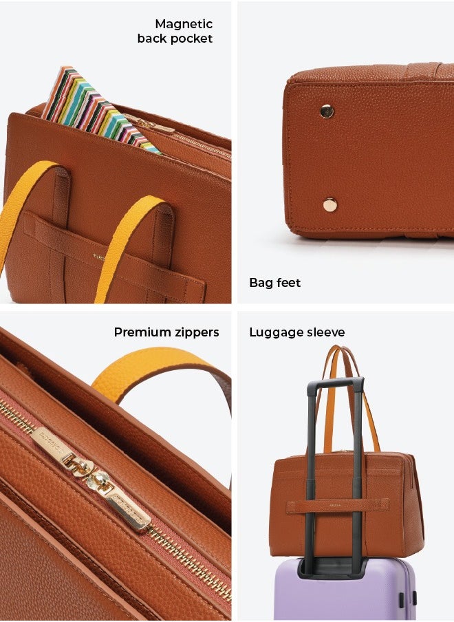 MOKOBARA The Celeste Tote Bag | Lightweight for Daily use and Work with Luggage Sleeve and 14