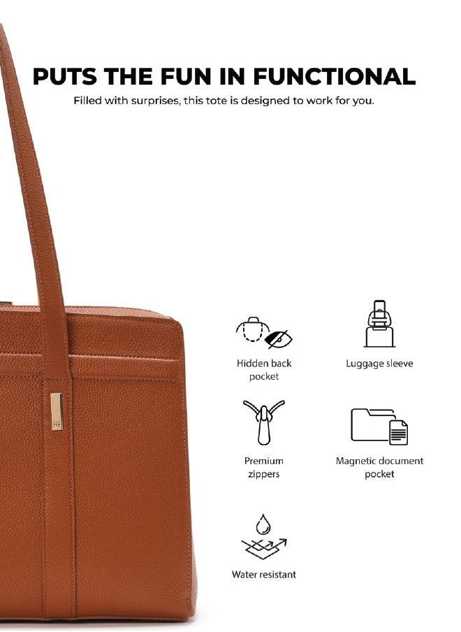MOKOBARA The Celeste Tote Bag | Lightweight for Daily use and Work with Luggage Sleeve and 14
