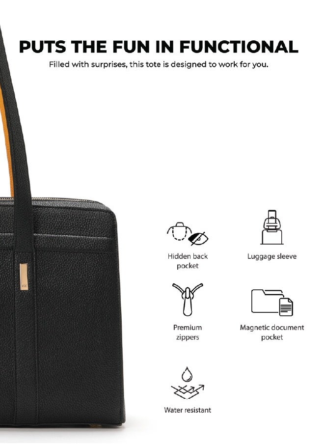 MOKOBARA The Celeste Tote Bag | Lightweight for Daily use and Work with Luggage Sleeve and 14
