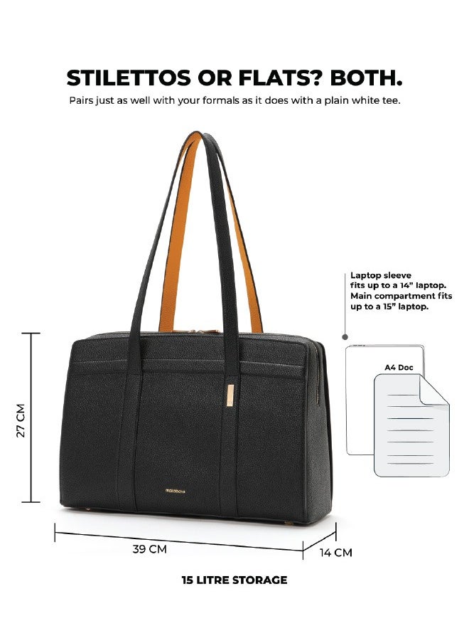 MOKOBARA The Celeste Tote Bag | Lightweight for Daily use and Work with Luggage Sleeve and 14