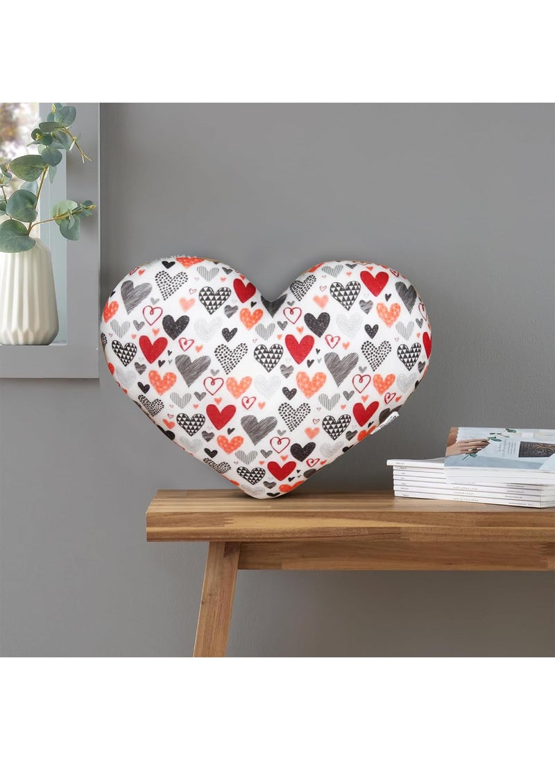 Oscar Home Heart Shape Plush Pillow Heart Stuffed Soft Pillow Love Pillow Cute Heart Stuffed Cushion Wedding Lovers Decorations Living Room Bedroom Nursery Decor Bianca