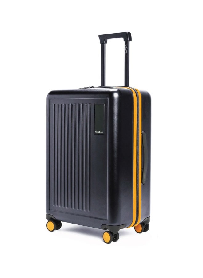 MOKOBARA The Transit Luggage|65L Capacity, TSA Lock, Silent Ninja Wheels, Telescopic Handle, Polycarbonate Hardshell|Ideal for Travel & Weekend Getaways (Crypto Sunray, Check-in Medium)