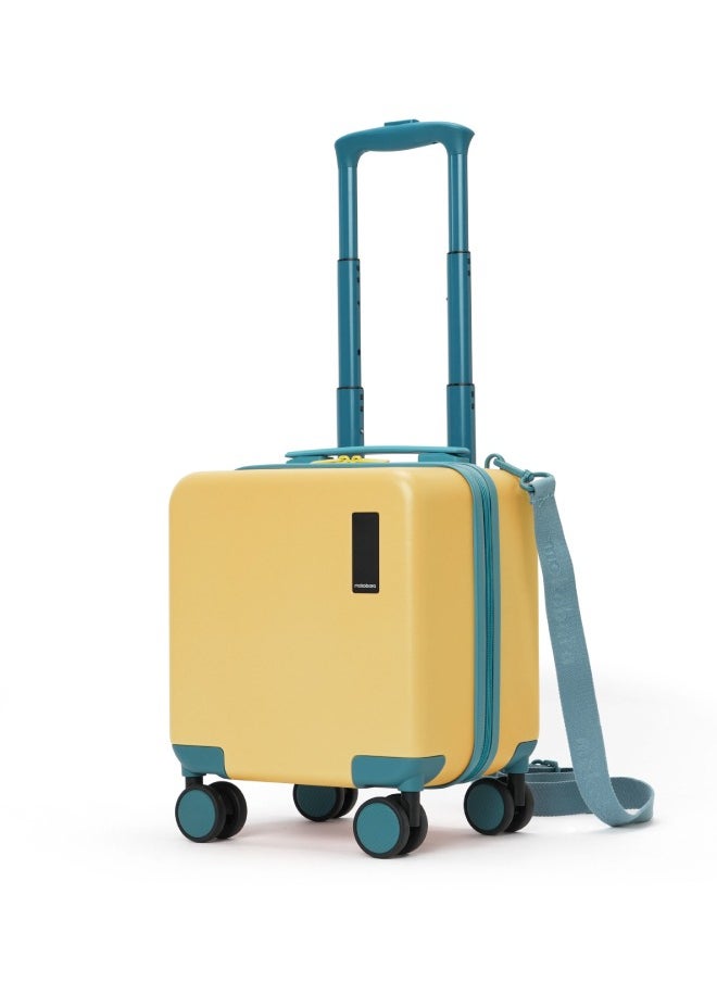 MOKOBARA The Moko Blocks Unbreakable Polycarbonate Extra Light Weight Kids Luggage | Hard Trolley Suitcase for Kids (38 cms (3-8 Years), Sunshine)