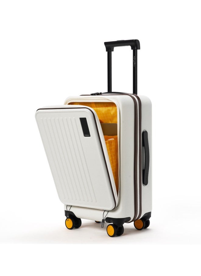 MOKOBARA The Transit Cabin Pro Luggage Small Cabin Size Poly-Carbonate Hard Sided 8 Hinomoto Wheels Suitcase for Travelling (Still Loading Brownray)