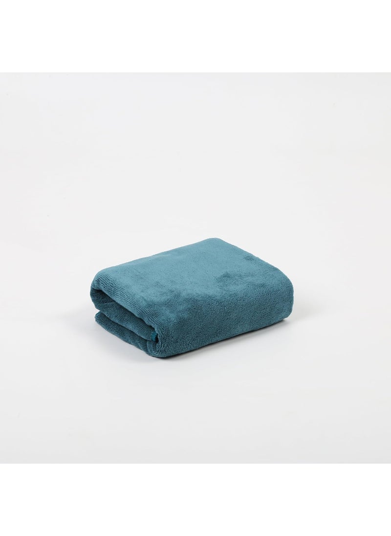 HOUSSE Microfiber Bath Towel Coral Large Bath Towel 450 GSM Extra Soft Plush High Absorbent and Quick Dry Bath Towel for Women Kids 60 120 cm Pacific Green