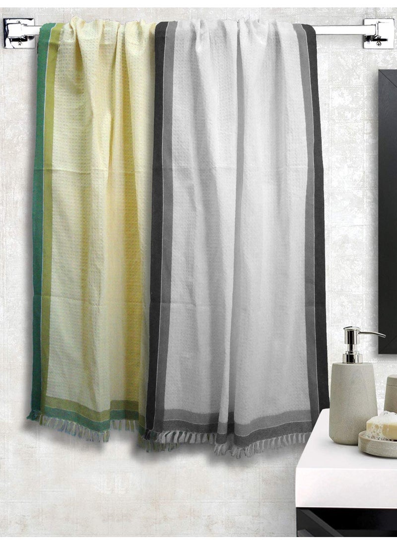 Athom Living Light Weight Cotton Premium Bath Towel 75x150 cm Set of 2