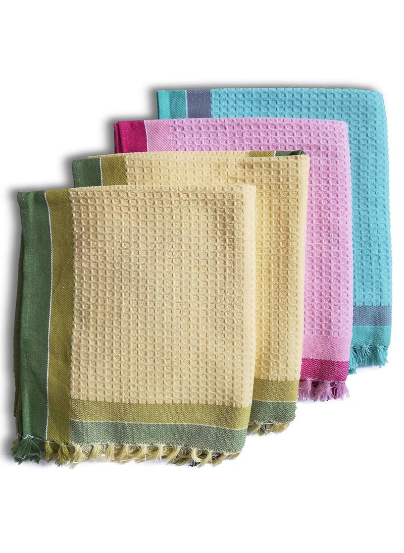 Athom Living Cotton Bath Towel Pack of 4 Multicolour