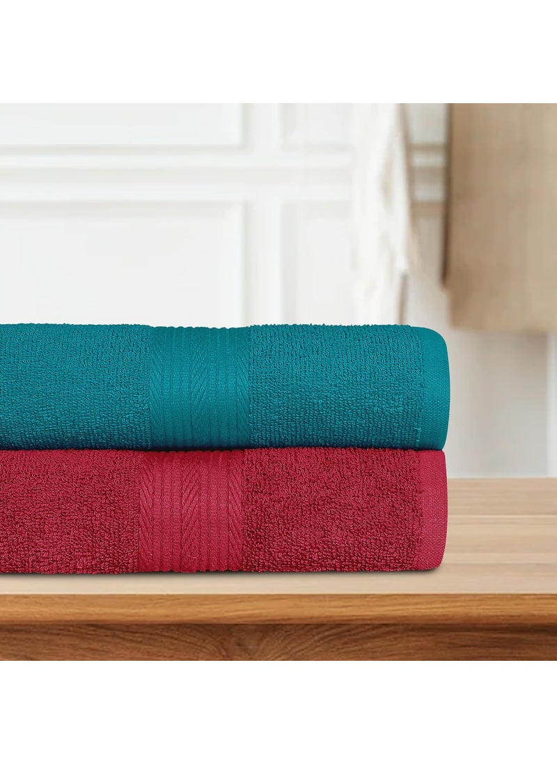 BEDSPUN Cotton Bath Towel Hand Towel Gym Towel Workout Towel Super Soft Super Absorbent Lightweight Ultra Absorbent QuickDrying Soft And Durable Travel Use350 TC Multicolor