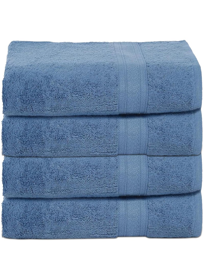 Ambra Linens 500 GSM Highly Absorbent Towels Set 100 Cotton Soft and Plush All Seasons Use Large Everyday Use Durable 4 Pcs Hand Towel Set Sky Blue