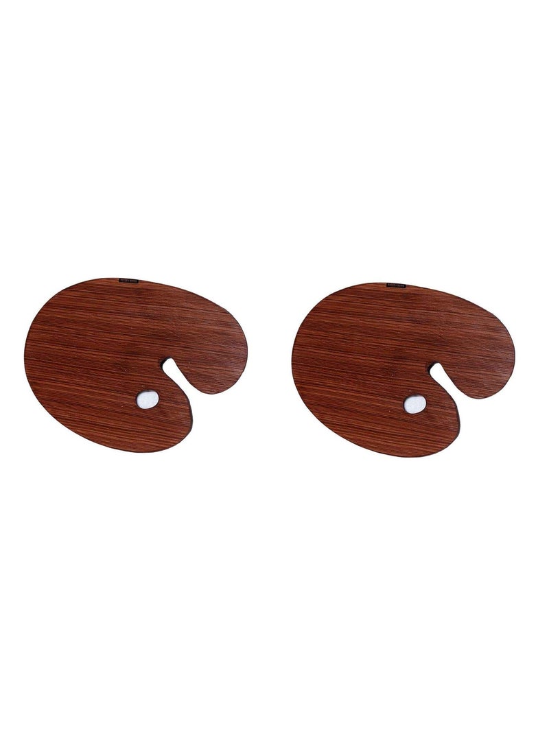 Roger Moris Artist Wooden Palette with Thumb Hole for Drawing Painting and Coloring Size 8 x 12 Inches Pack of 2
