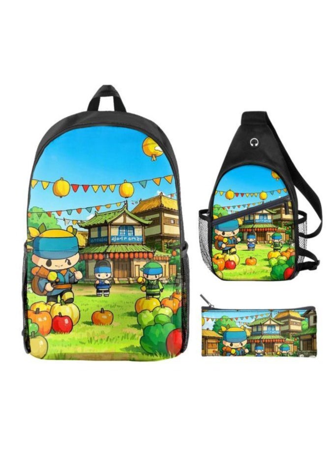 Universal cartoon new three-piece schoolbag - 864