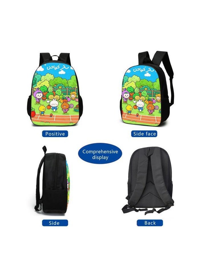 Cartoon style universal three-piece schoolbag - 643