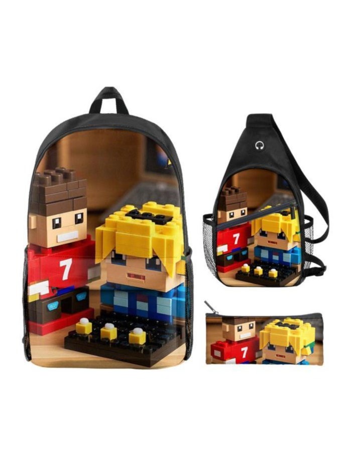 Universal cartoon new three-piece schoolbag - 861