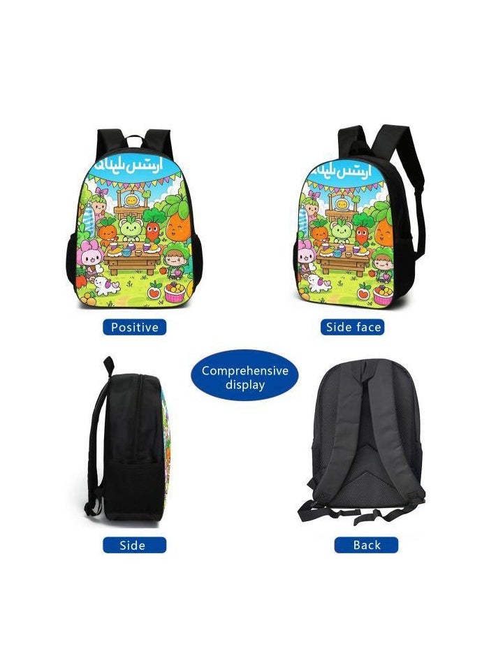 Cartoon style universal three-piece schoolbag - 641
