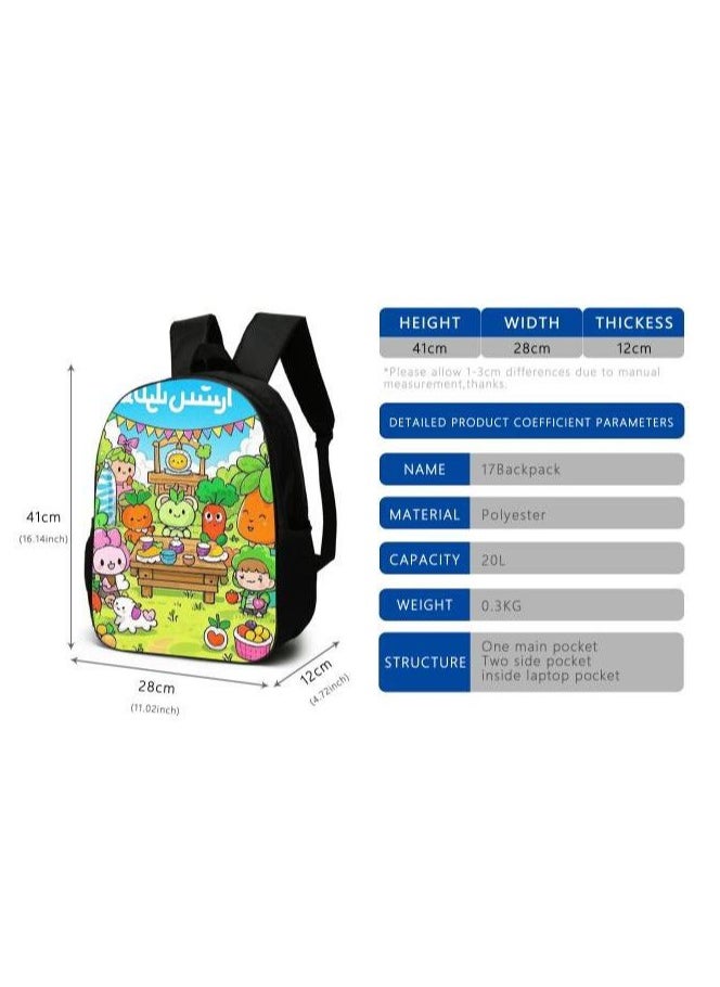 Cartoon style universal three-piece schoolbag - 641