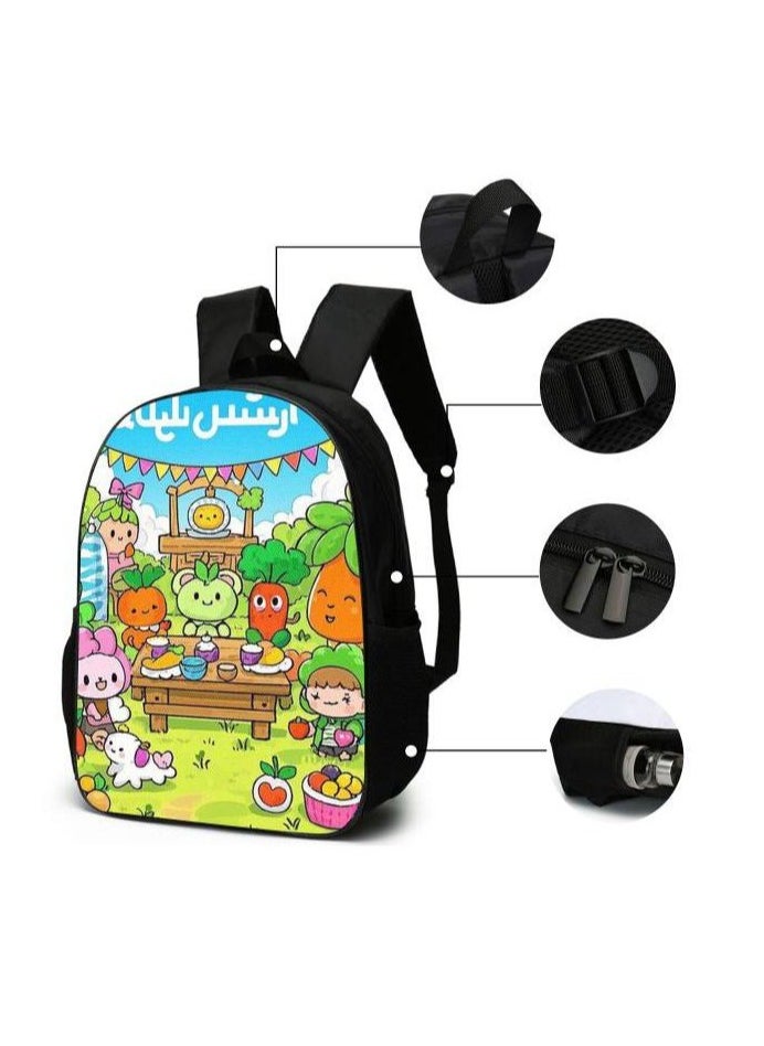 Cartoon style universal three-piece schoolbag - 641
