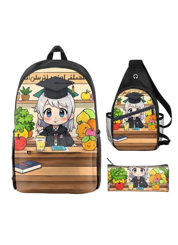 Universal cartoon new three-piece schoolbag - 331