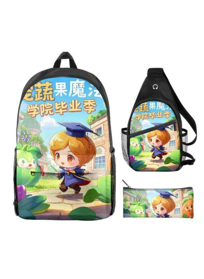 Universal cartoon new three-piece schoolbag - 849