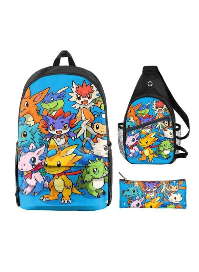 Universal cartoon new three-piece schoolbag - 839