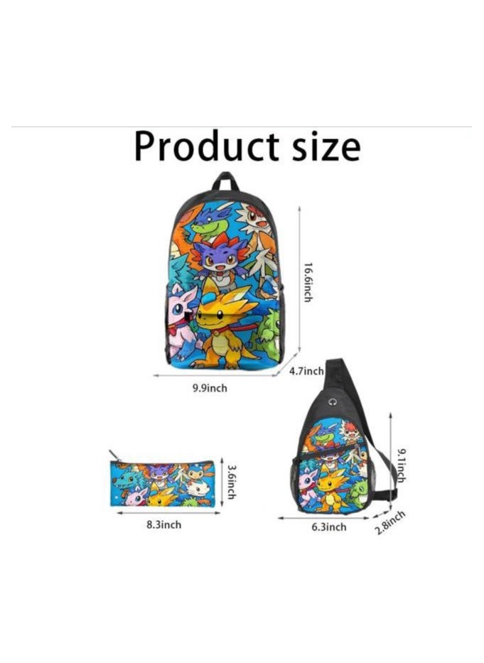 Universal cartoon new three-piece schoolbag - 839