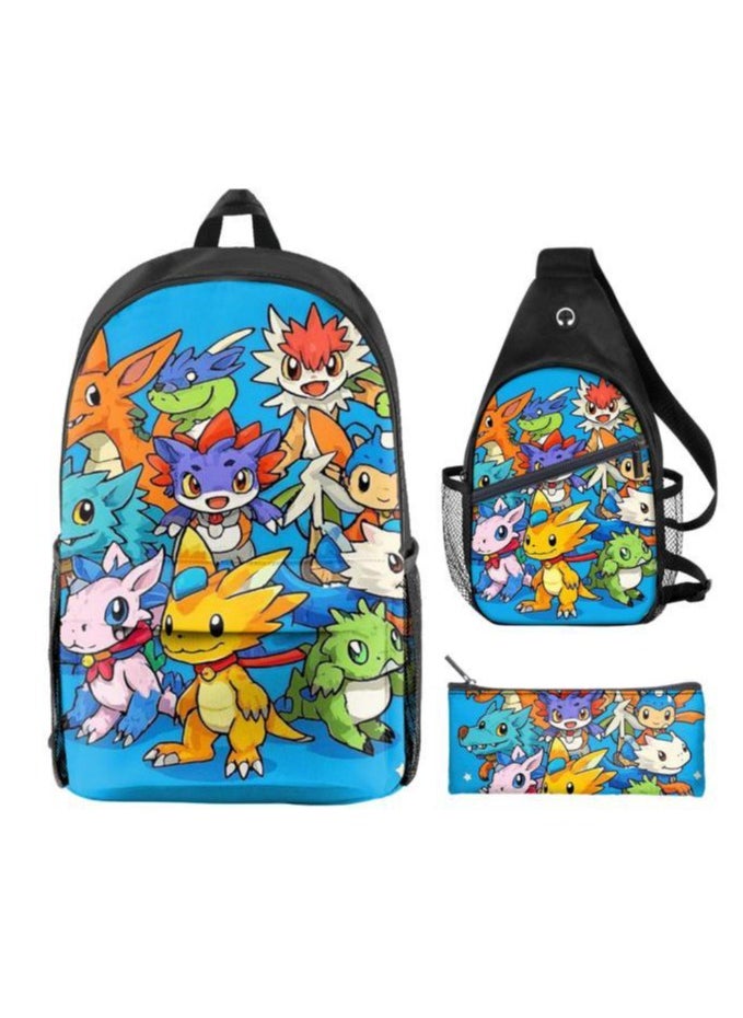 Universal cartoon new three-piece schoolbag - 839