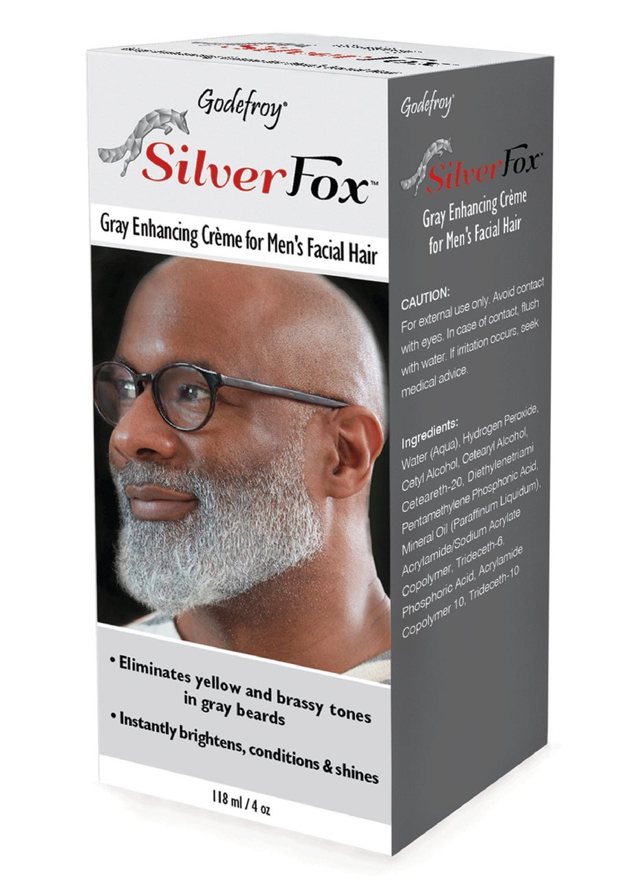 Godefroy Silver Fox Men's Silver And Gray Beard Brightener For Ethnic Hair Types, 3 Fluid Ounce