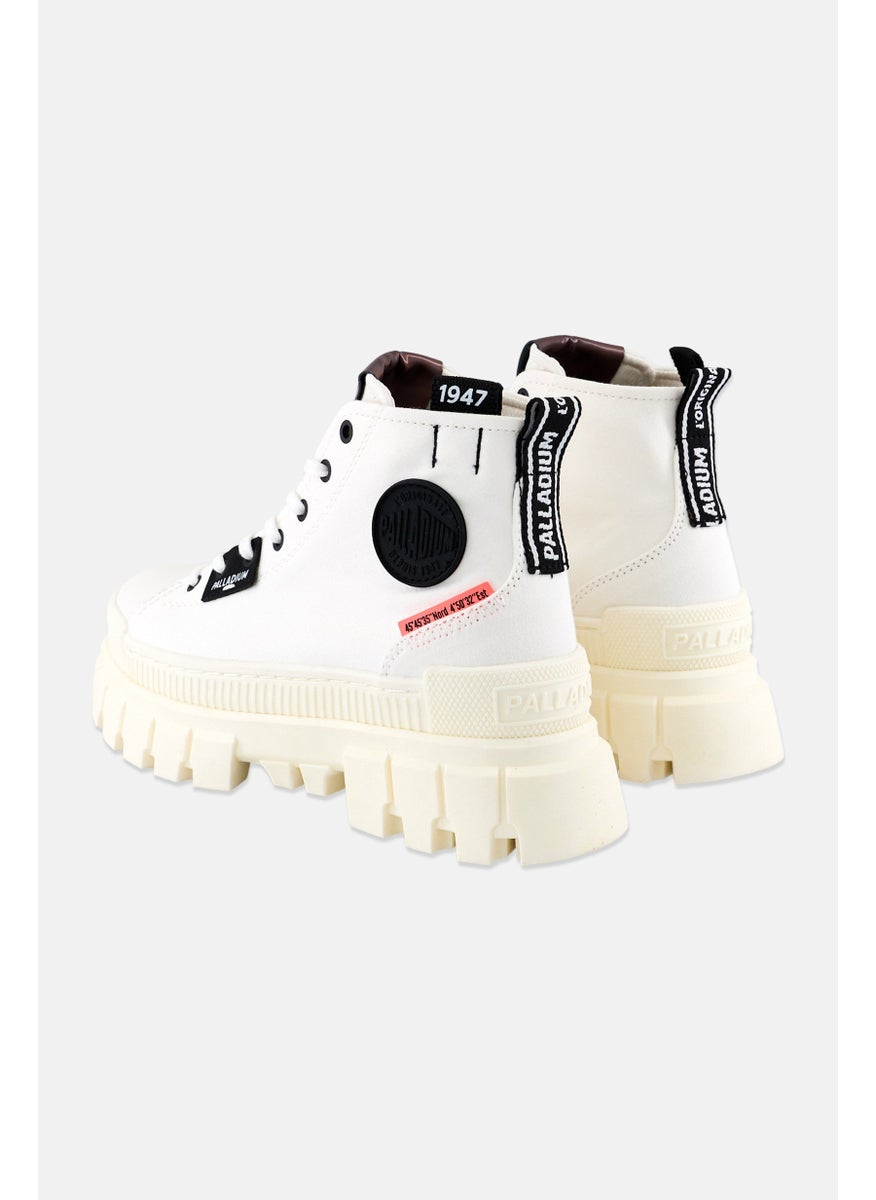 Women Medium Revolt Hi Tx Lace Up Ankle Boots, White