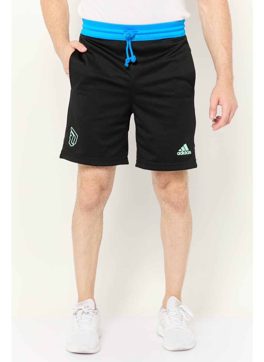 Men Sportswear Fit Basketball Shorts, Black/Blue