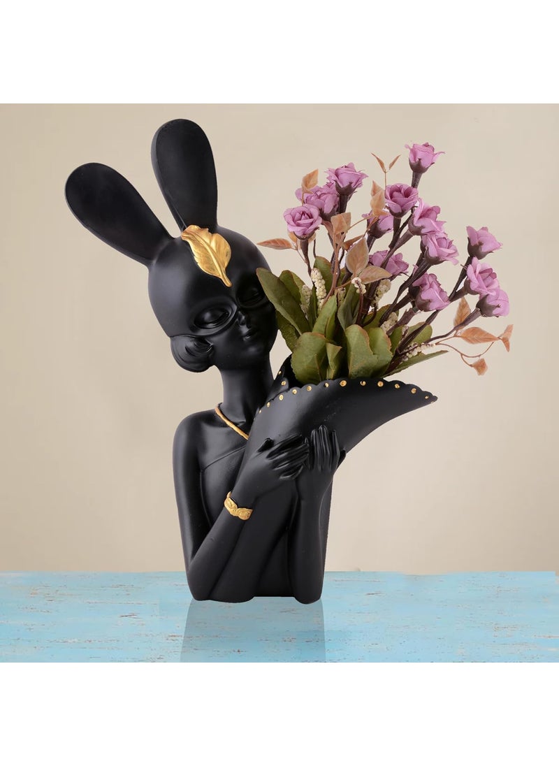 zart DIY Decorative Flower Vases for Living Room Bedroom Kitchen Dining Room Office Home Decor Black