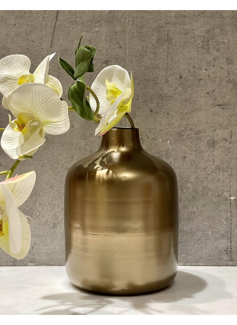 Urban Born Metal Flower vase for Home Decor and Living Room Vintage Decor Antique Decor and vase for Home dcor Aged Brass Antique Finish Medium