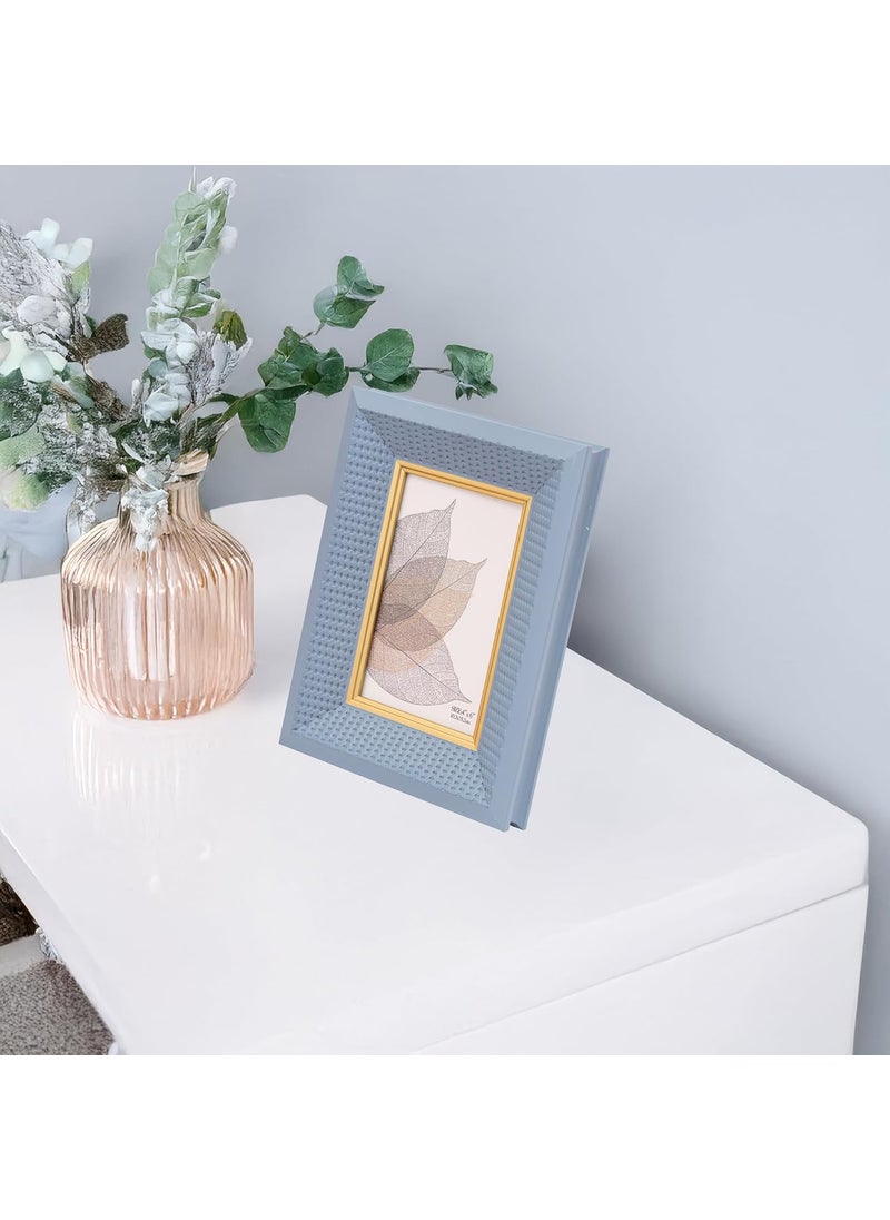Dev Aastha 3D Table Photo Frame Home Decor Office Bedroom Decor Photo Frame Items Aesthetic Anniversary Birthday Wedding Marriage Couple Gifts 4x6 Inch Size Blue DA PH17 TABLE