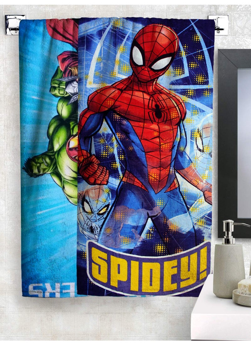 Athom Living Marvel Avengers and Spiderman Kids Bath Towel Pack of 2