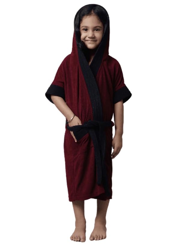 ELEVANTO Kids Hooded Bathrobe Set Bathrobe for GirlsChildren Hodded Bath Robe Bathrobe Gown Ideal for GirlsBoys Childrens Hooded Bath Robe