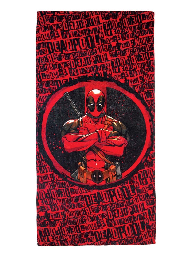 Athom Living Deadpool Themed Kids Cotton Bath Towel